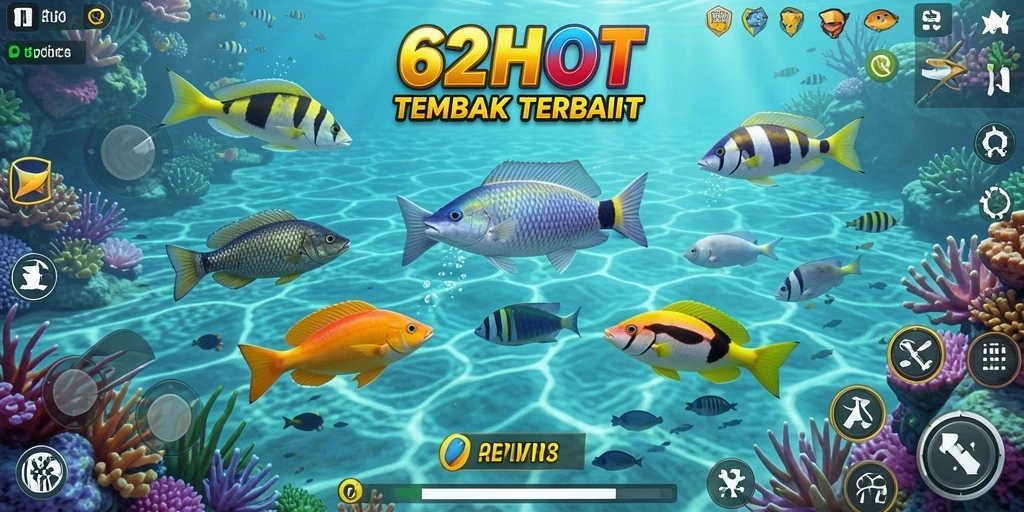 Tampilan gameplay 62HOT menembak ikan yang seru dan dinamis.
