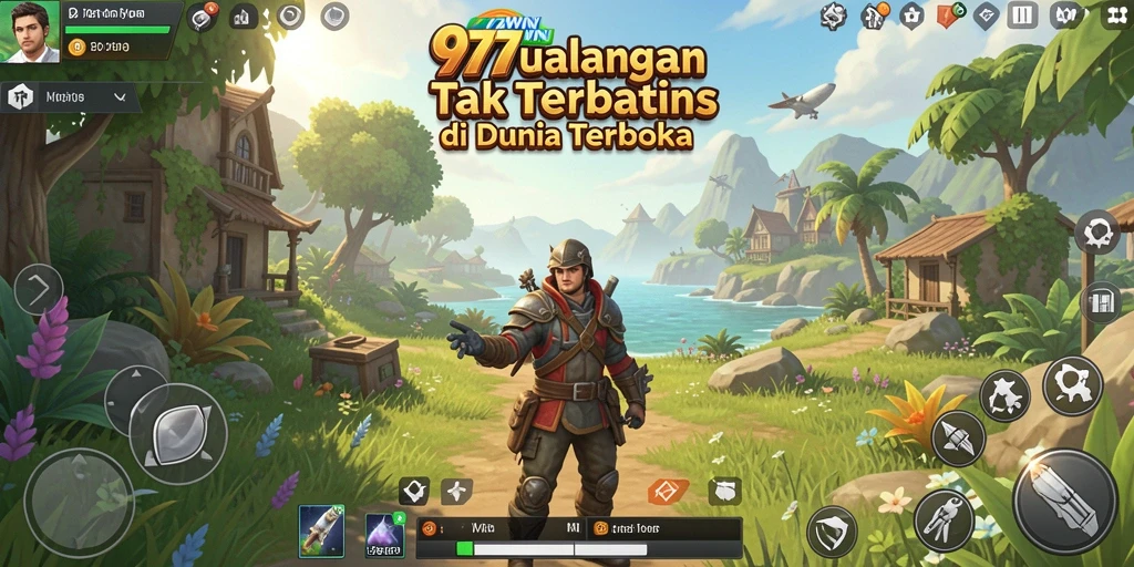 Screenshot gameplay 9777WIN menampilkan petualangan Open World yang mendebarkan.