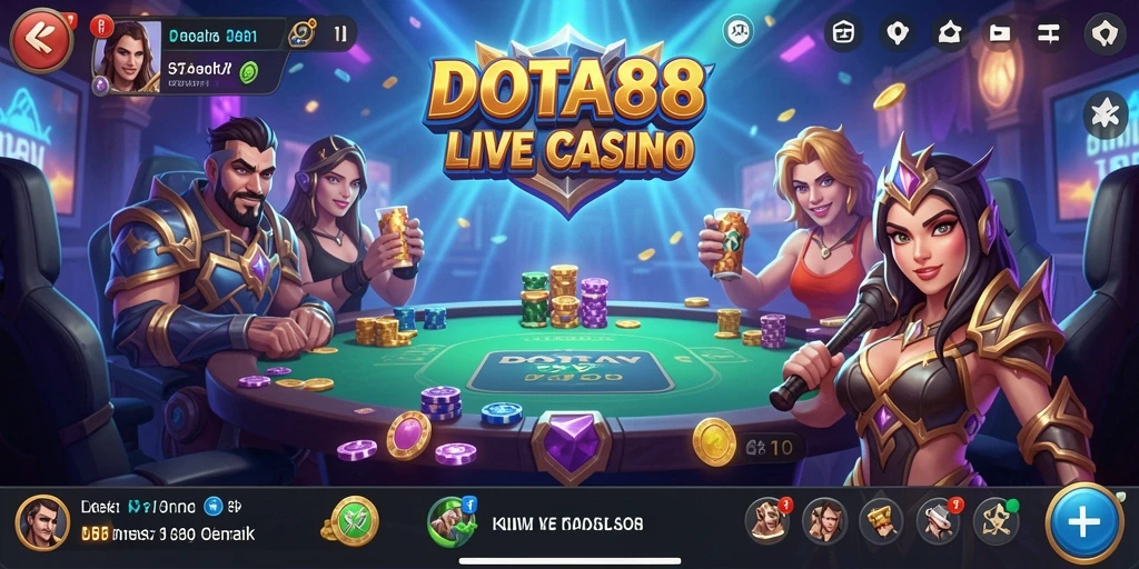 Gameplay Live Casino yang seru di DOTA88 dengan dealer profesional.