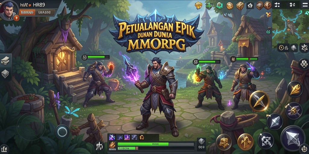Tampilan gameplay HR89 yang menakjubkan dalam dunia MMORPG.