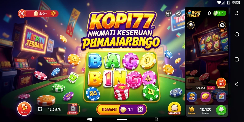 Tampilan gameplay Bingo KOPI77 yang seru dan interaktif.