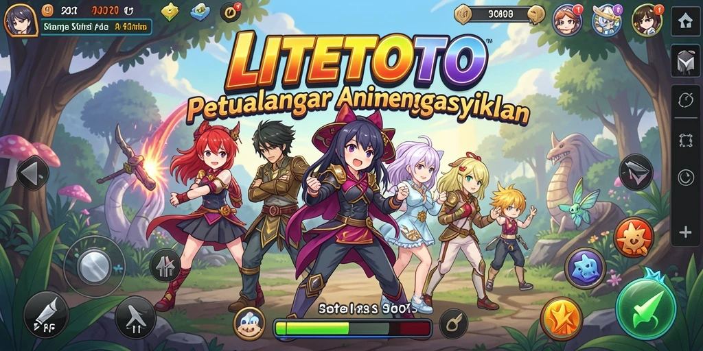 Tampilan gameplay seru dan karakter menarik dalam LITETOTO.