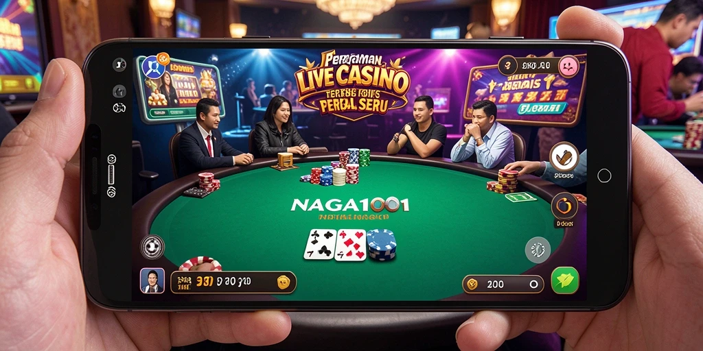Tampilan seru gameplay Live Casino di NAGA1001 dengan dealer profesional.