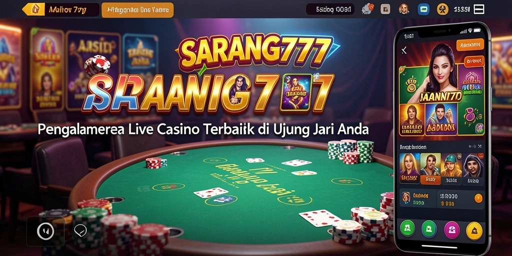 Tampilan antarmuka permainan Live Casino yang menawan dan menarik.